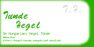tunde hegel business card
